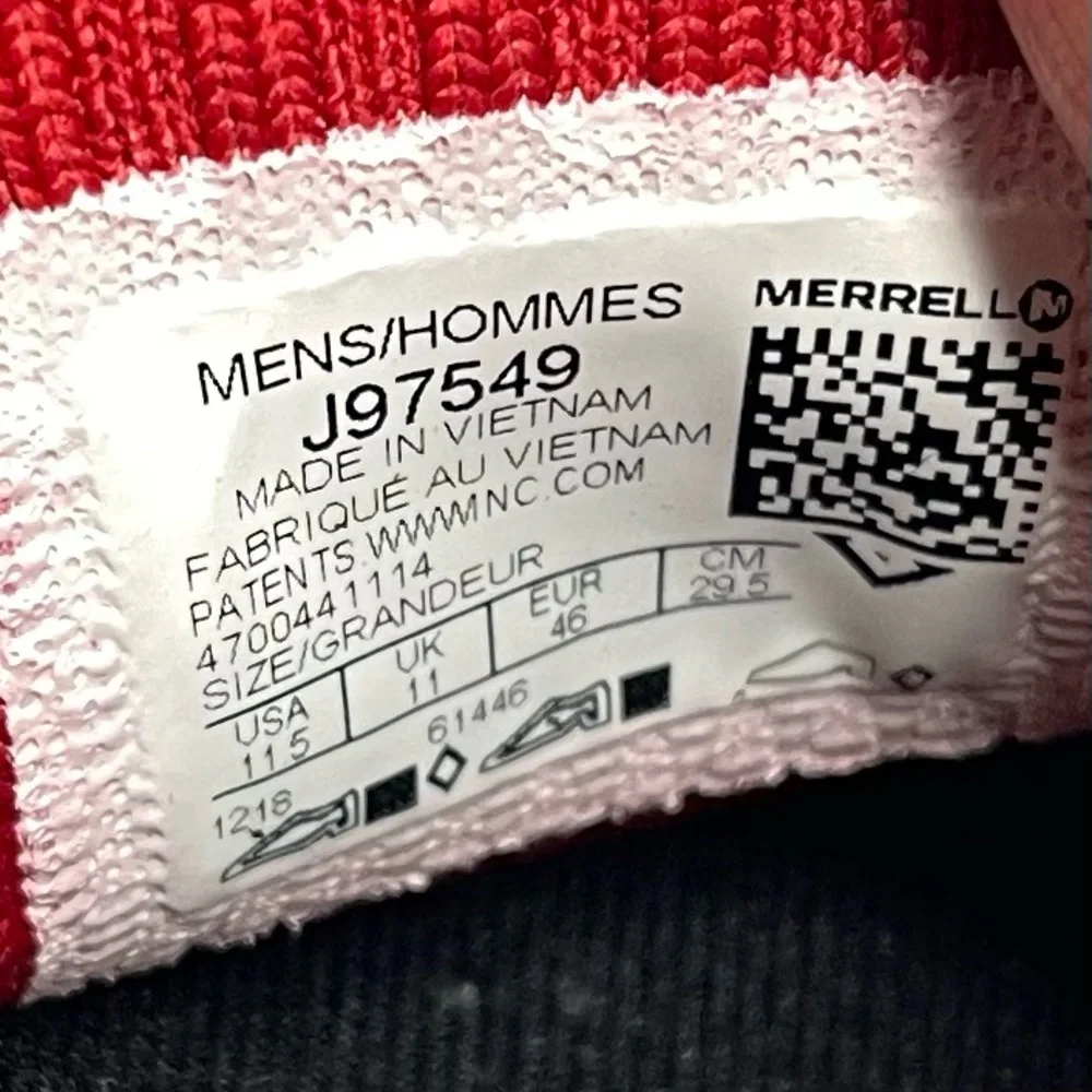 Merrell Red Slip-On Sneakers Men’s 11.5 | Lightweight Comfort Walking Shoes | NW